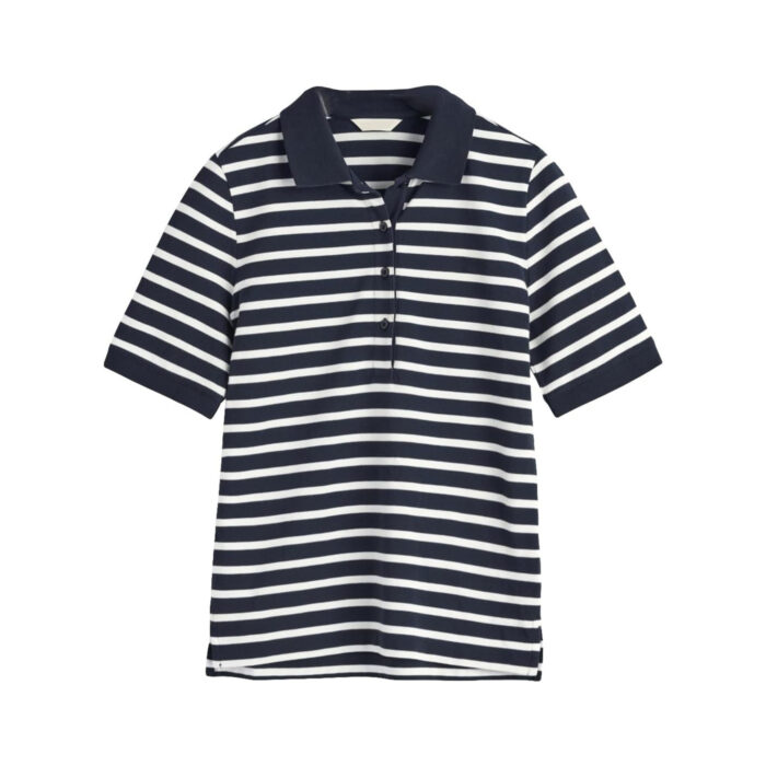 Stripped Women Polo Shirt - Image 3