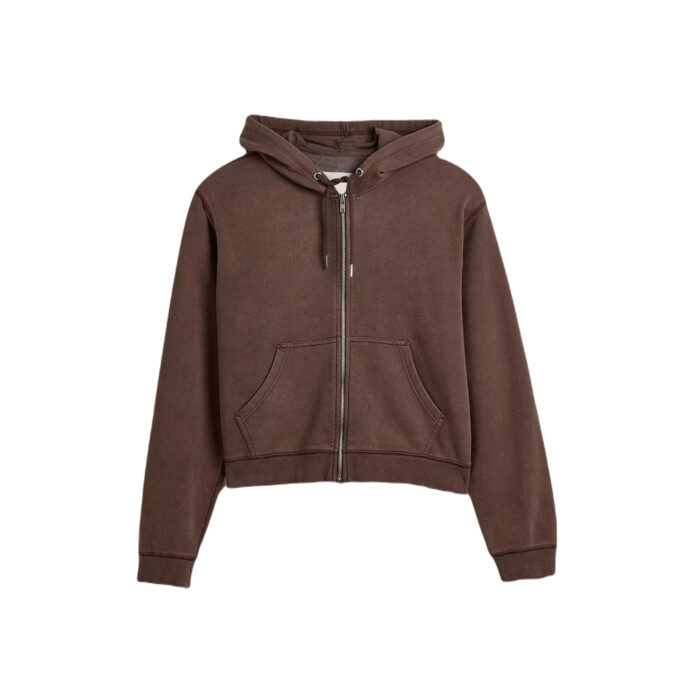 Crop Women Zipped Hoodie
