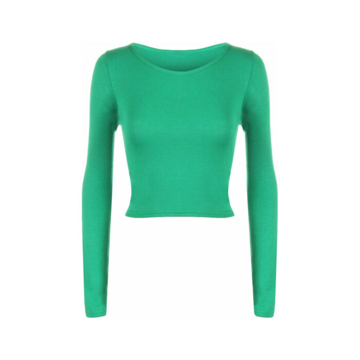 Boat Neck Crop Shirt Women - Image 3
